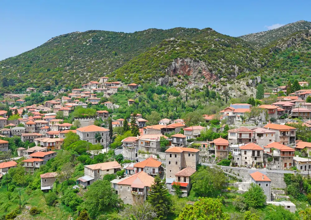 Anatolian houses and mountains