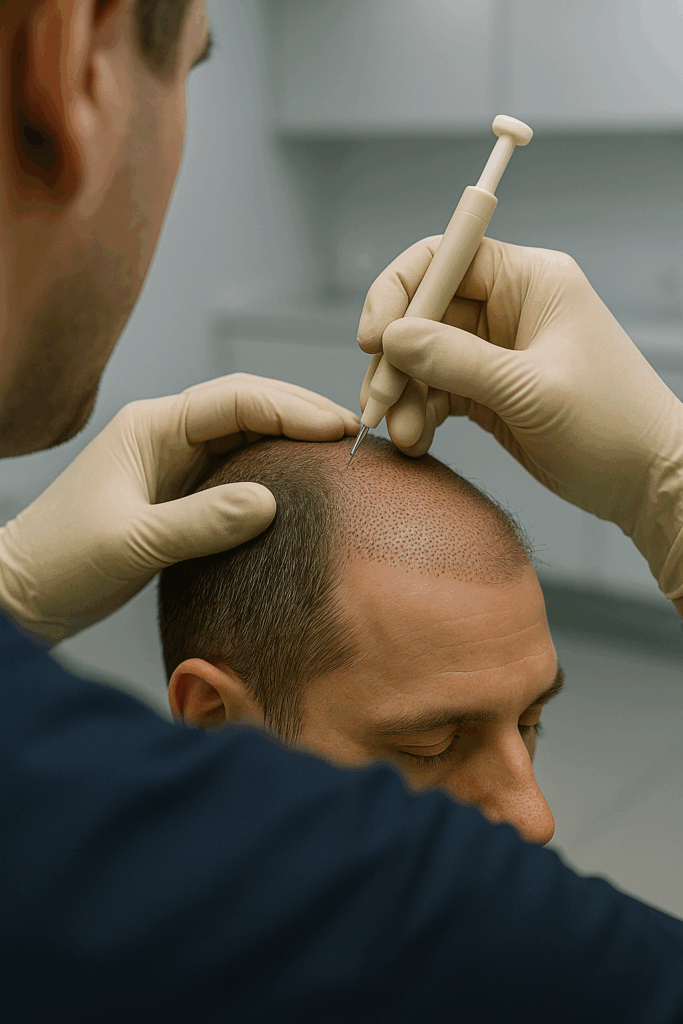 Surgeon performing DHI surgery on a patient